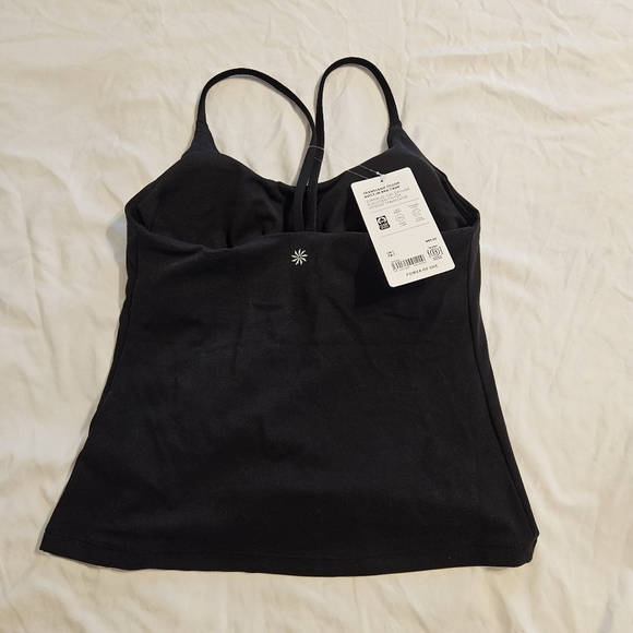 NWT Athleta Black Transcend Scoop Built-In Bra Tank Small - Picture 3 of 6